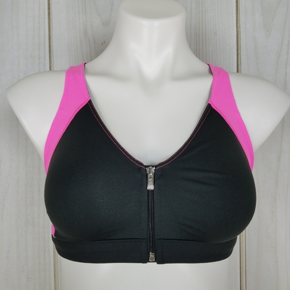 Victoria's Secret Black Pink Sports Bra Medium